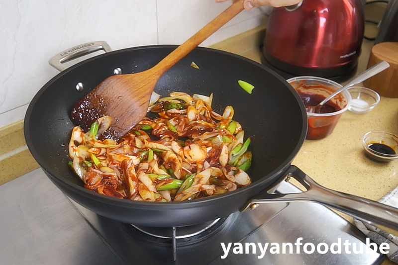 韓式蔥爆肥牛 Korean Style Beef with Spring Onion的做法 步骤3