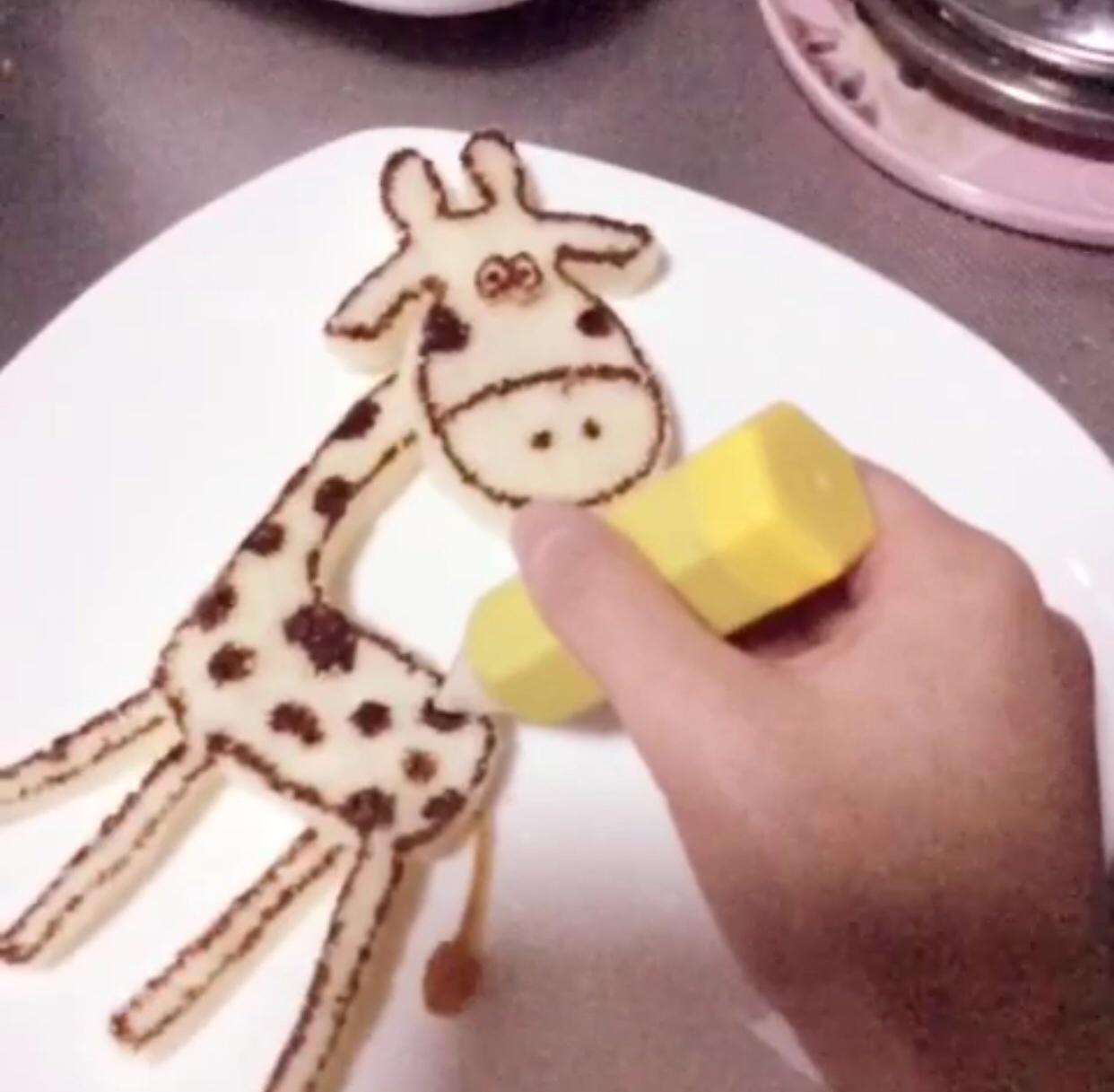 創意趣味兒童餐—長頸鹿的回眸（自制吐司版）的做法 步骤9