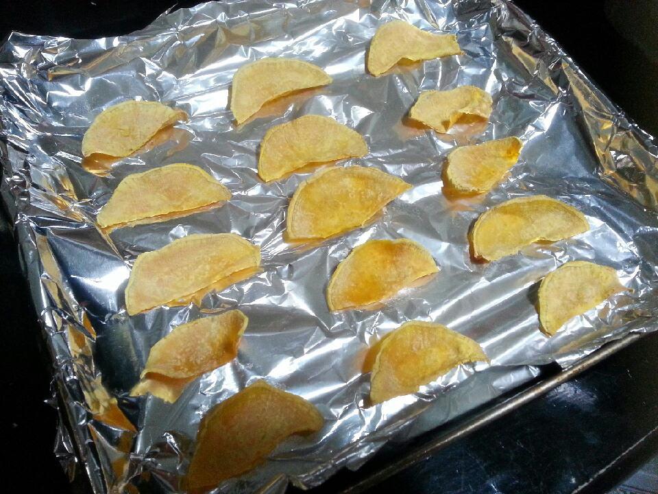 （無油烘焙）無油紅薯片的做法 步骤5
