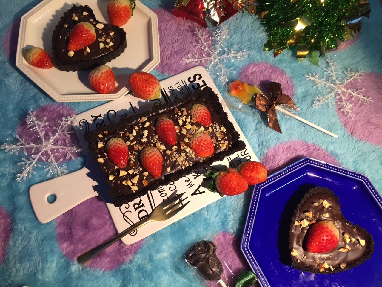 草莓奧利奧巧克力塔~免烤的做法 步骤9