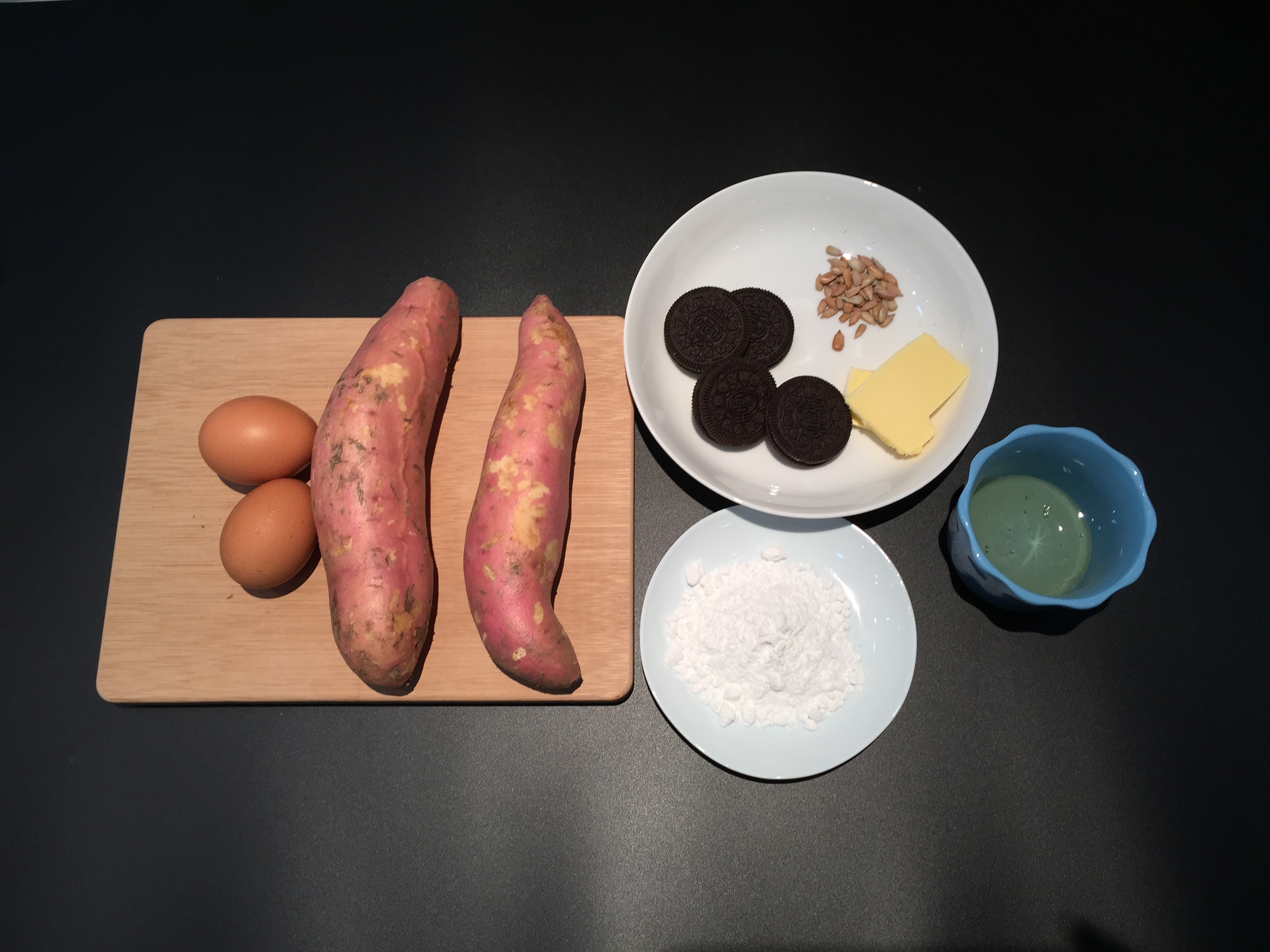 蛋白霜焗烤紅薯片的做法 步骤1