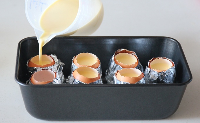 雞蛋殼布丁的做法 步骤10