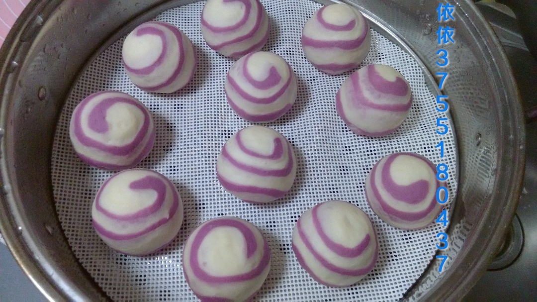 紫薯、南瓜螺旋饅頭的做法 步骤7