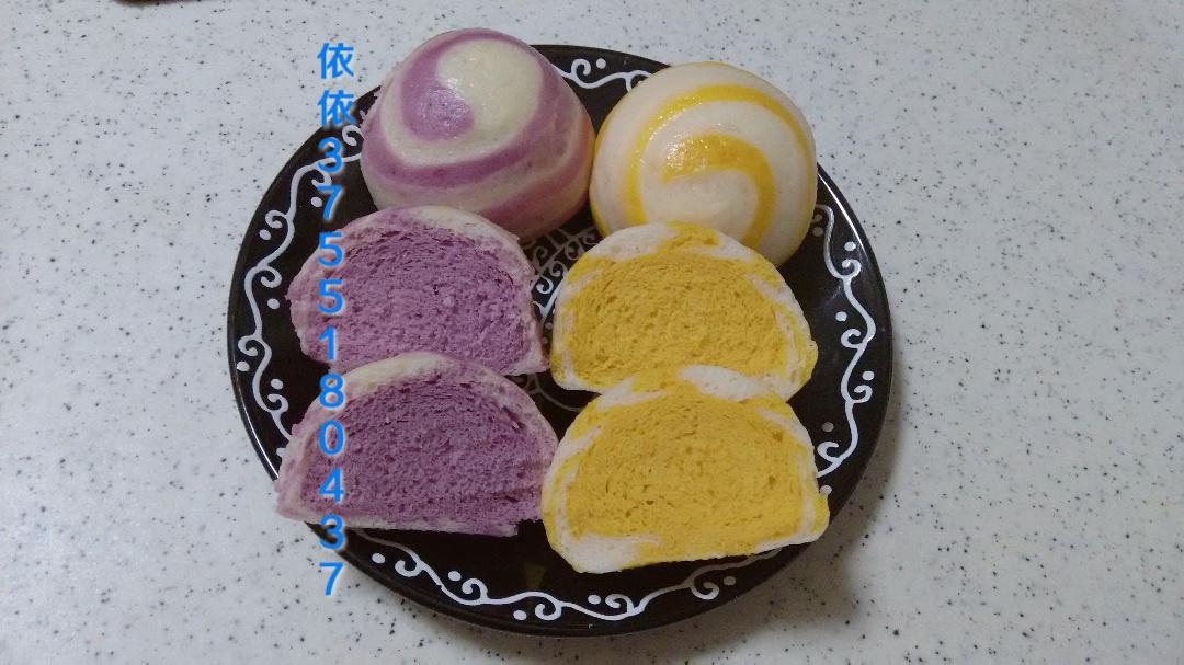 紫薯、南瓜螺旋饅頭的做法 步骤10