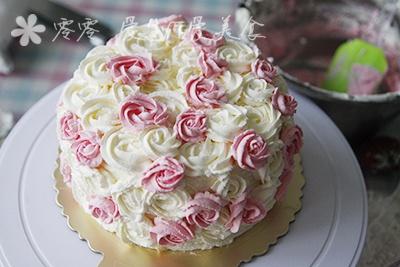 情人節玫瑰花奶油蛋糕的做法 步骤12
