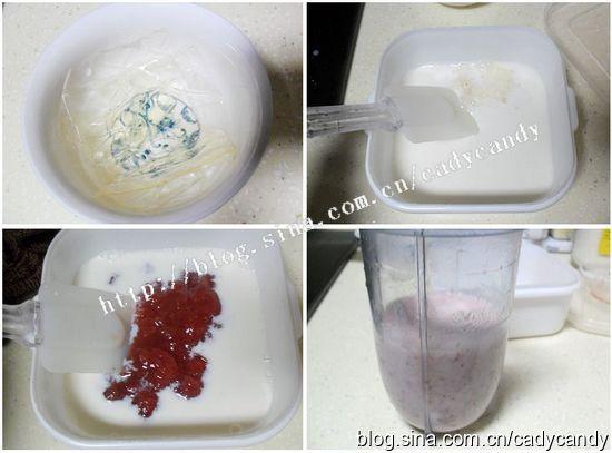 洛神花草莓牛奶慕斯的做法 步骤4