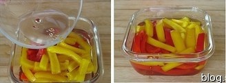 酸甜柿子椒的做法 步骤4