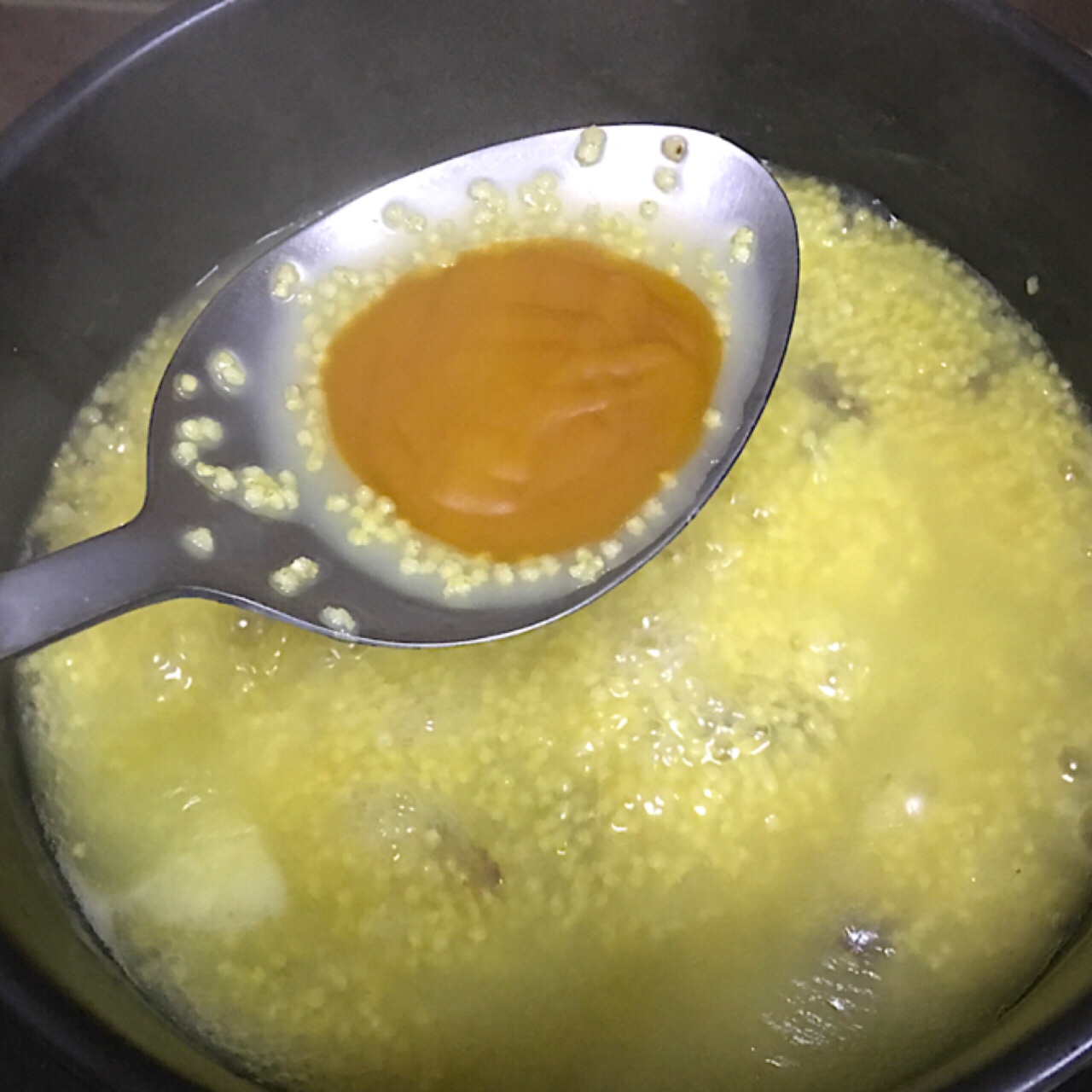 雞汁小米海蔘粥的做法 步骤4