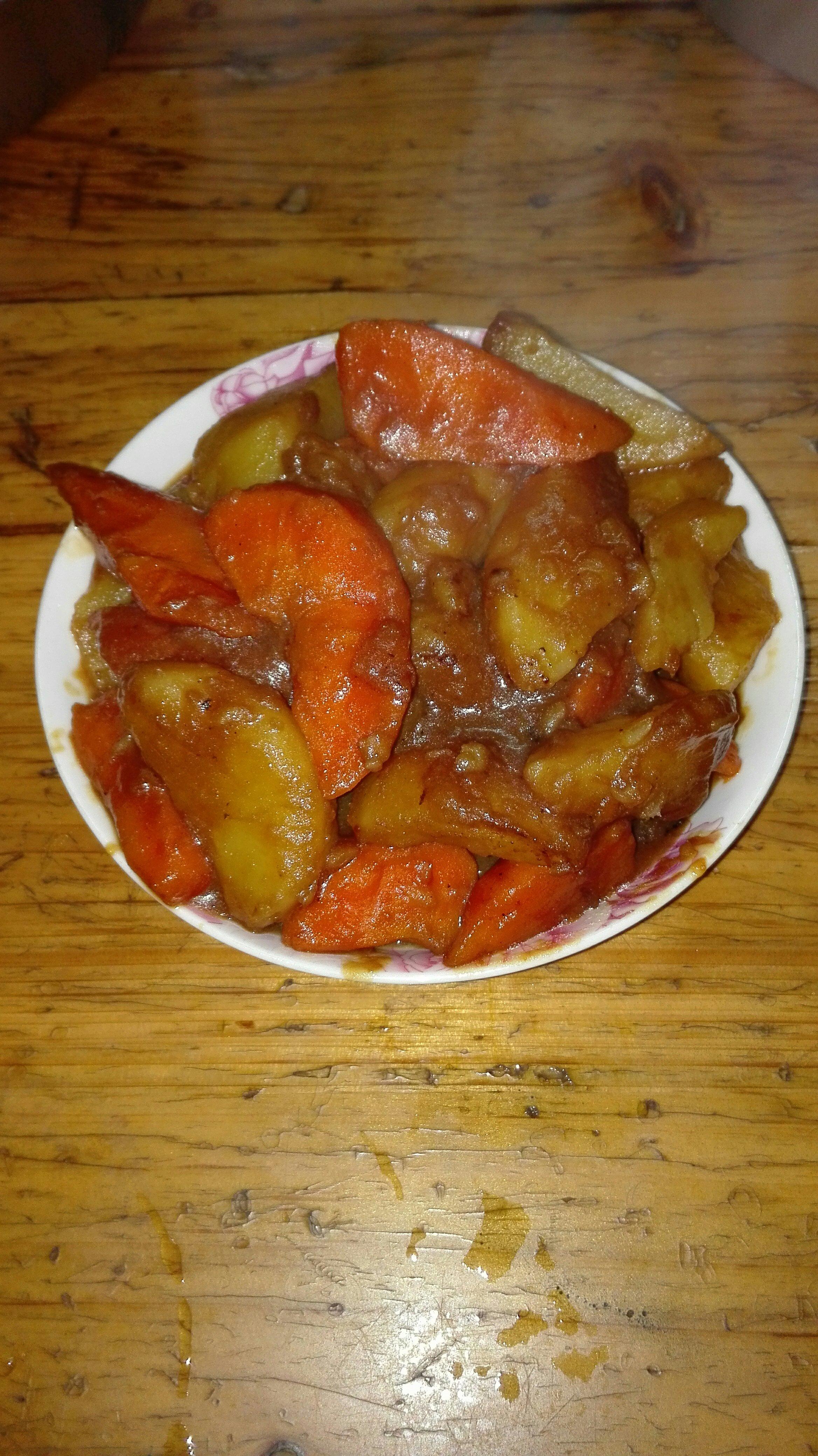 紅蘿蔔燜土豆，素的做法 步骤8