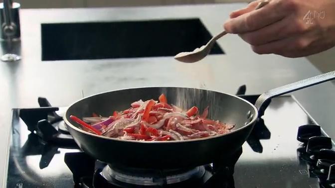 【終極烹飪課程】豬排配酸甜燈籠椒的做法 步骤5