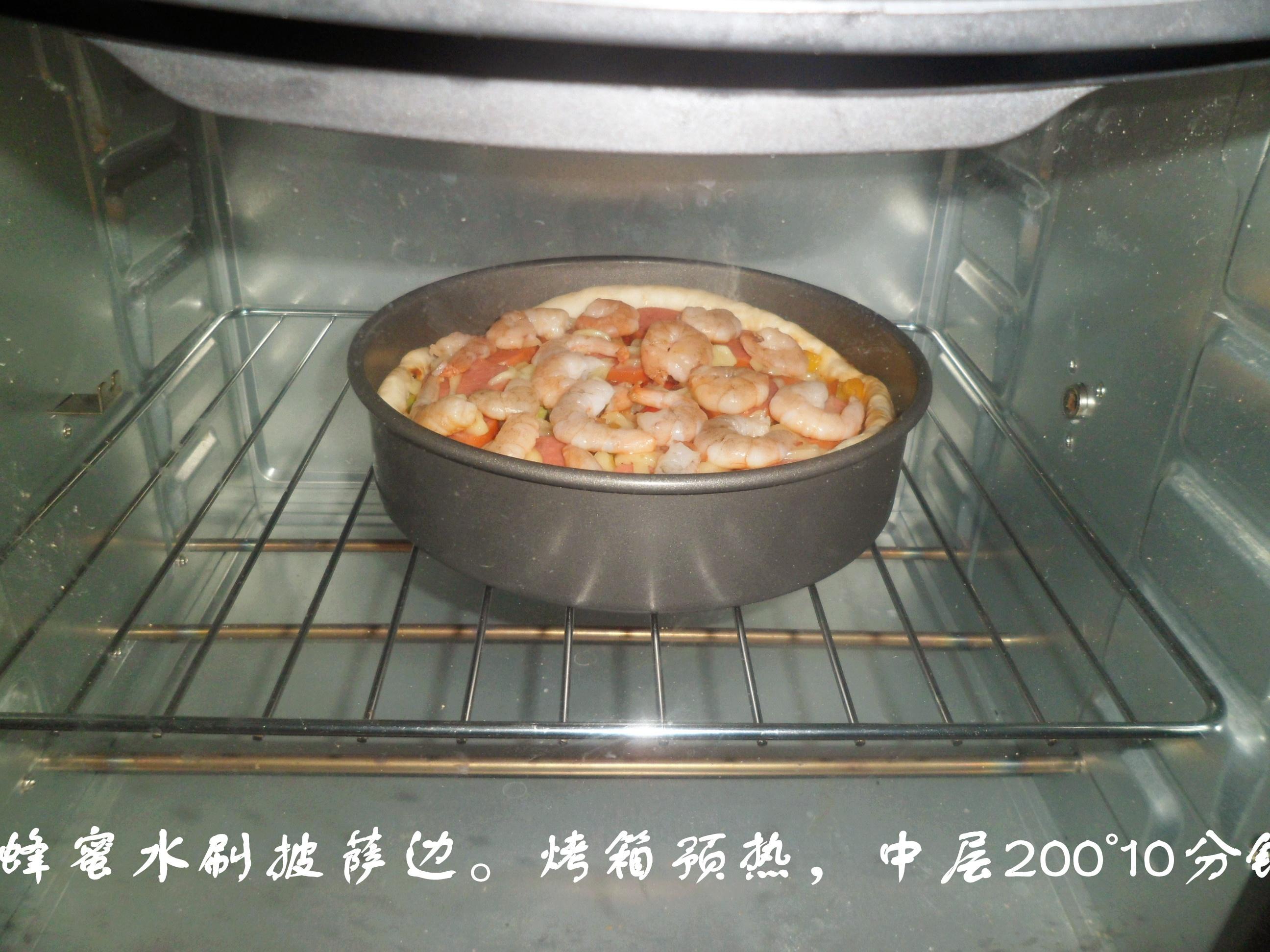 鮮蝦火腿批薩的做法 步骤16