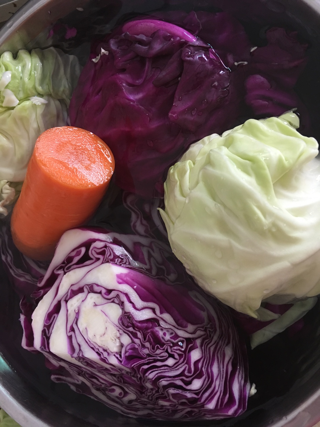 紫甘藍素菜餃子的做法 步骤1