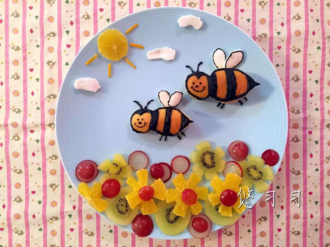 創意趣味兒童餐—兩隻小蜜蜂的做法 步骤7