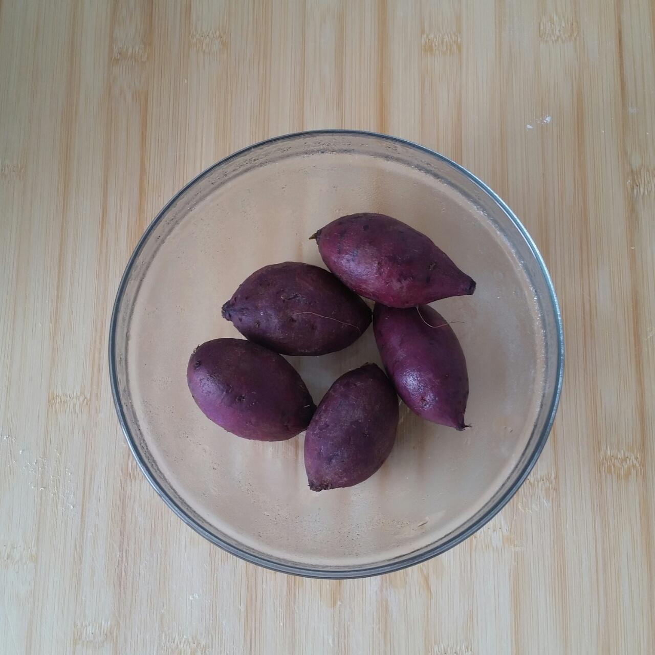 南瓜紫薯花樣饅頭的做法 步骤6
