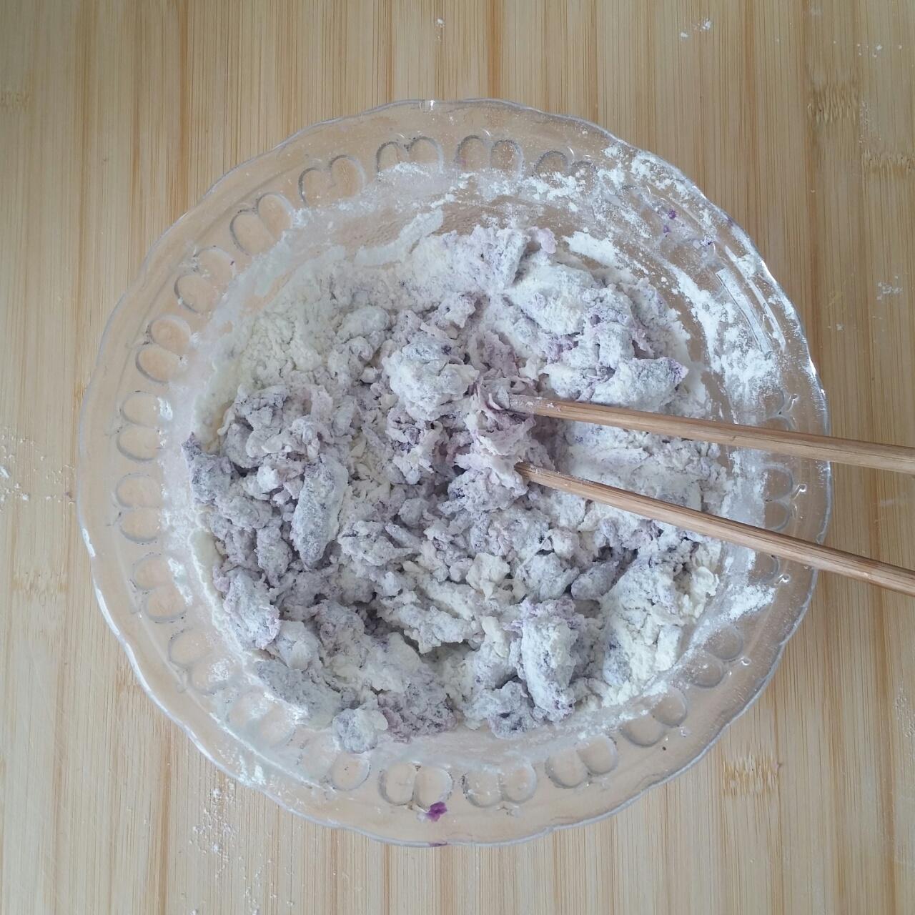 南瓜紫薯花樣饅頭的做法 步骤9