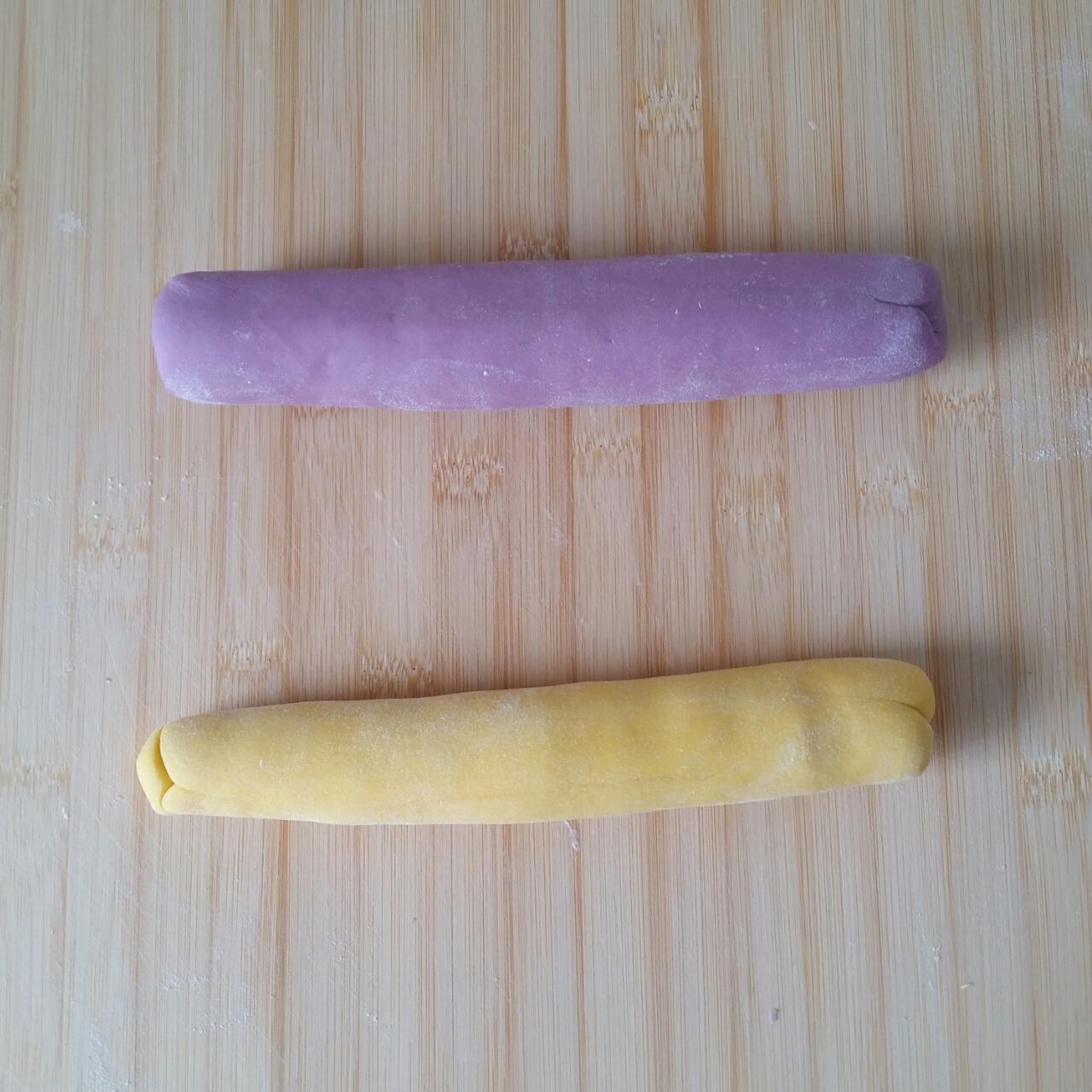 南瓜紫薯花樣饅頭的做法 步骤12