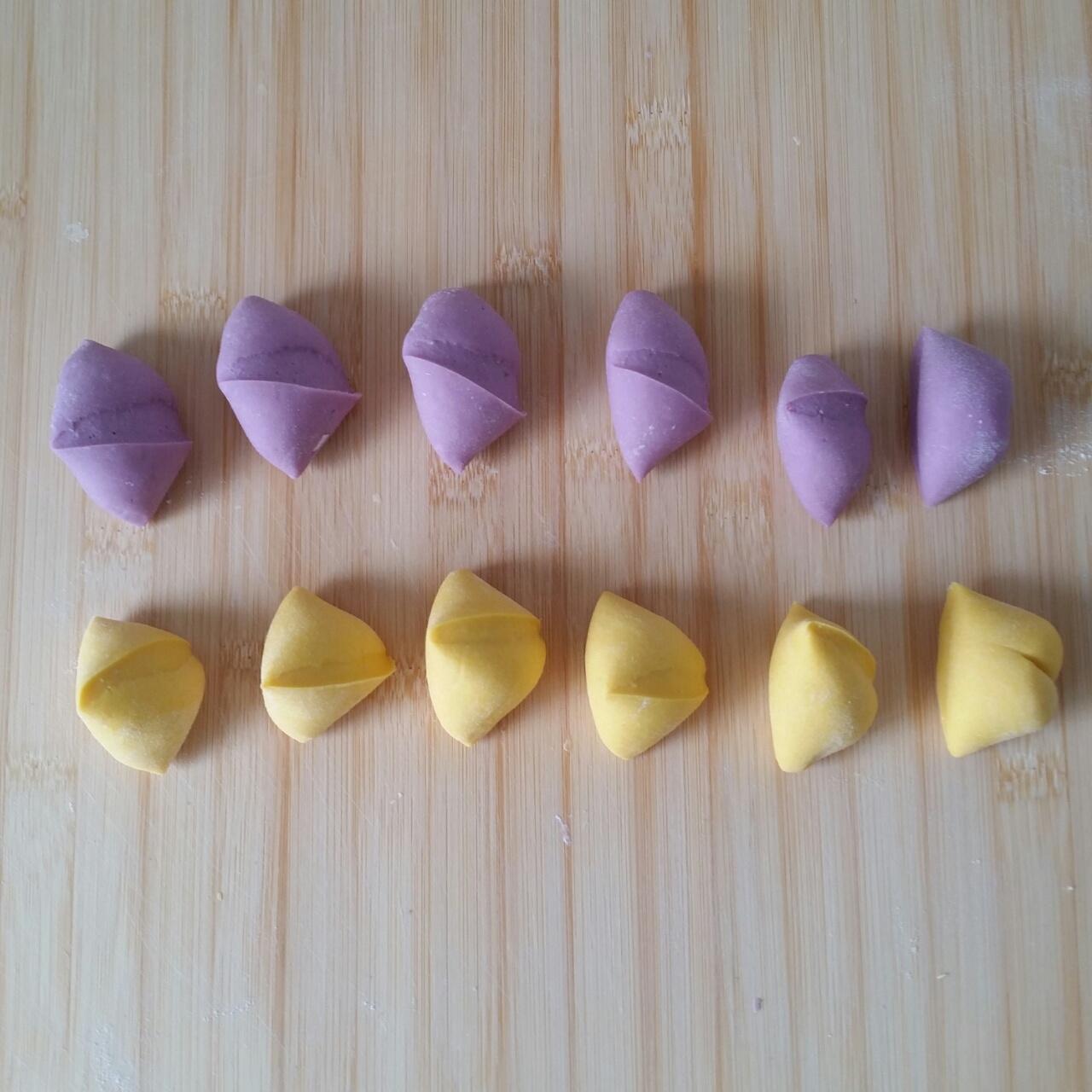 南瓜紫薯花樣饅頭的做法 步骤13