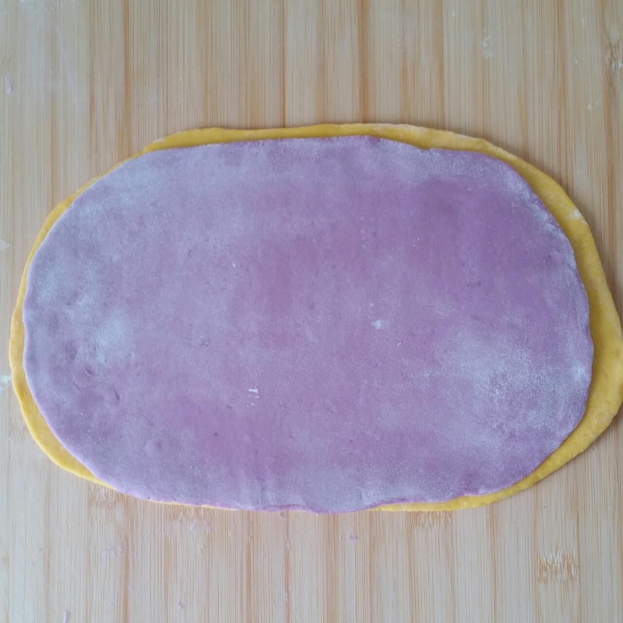 南瓜紫薯花樣饅頭的做法 步骤26