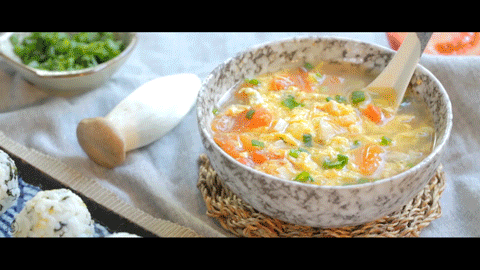 紫菜飯糰&雞腿菇蛋花湯的做法 步骤16