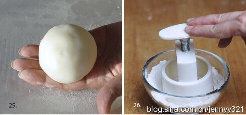 綠豆沙蛋黃冰皮月餅的做法 步骤19