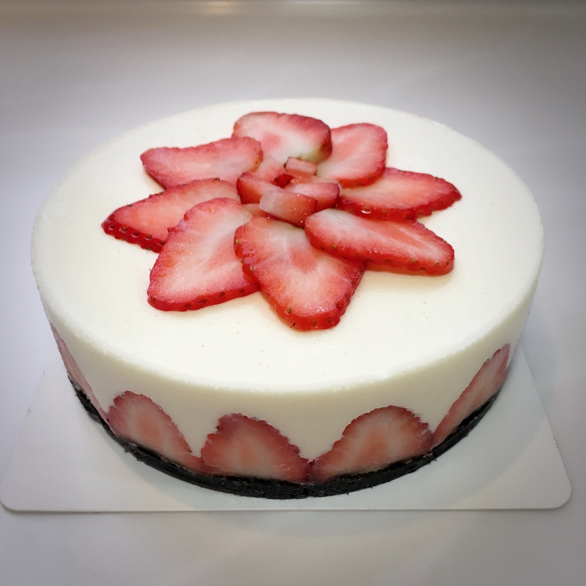 草莓芝士蛋糕（6寸）的做法 步骤20