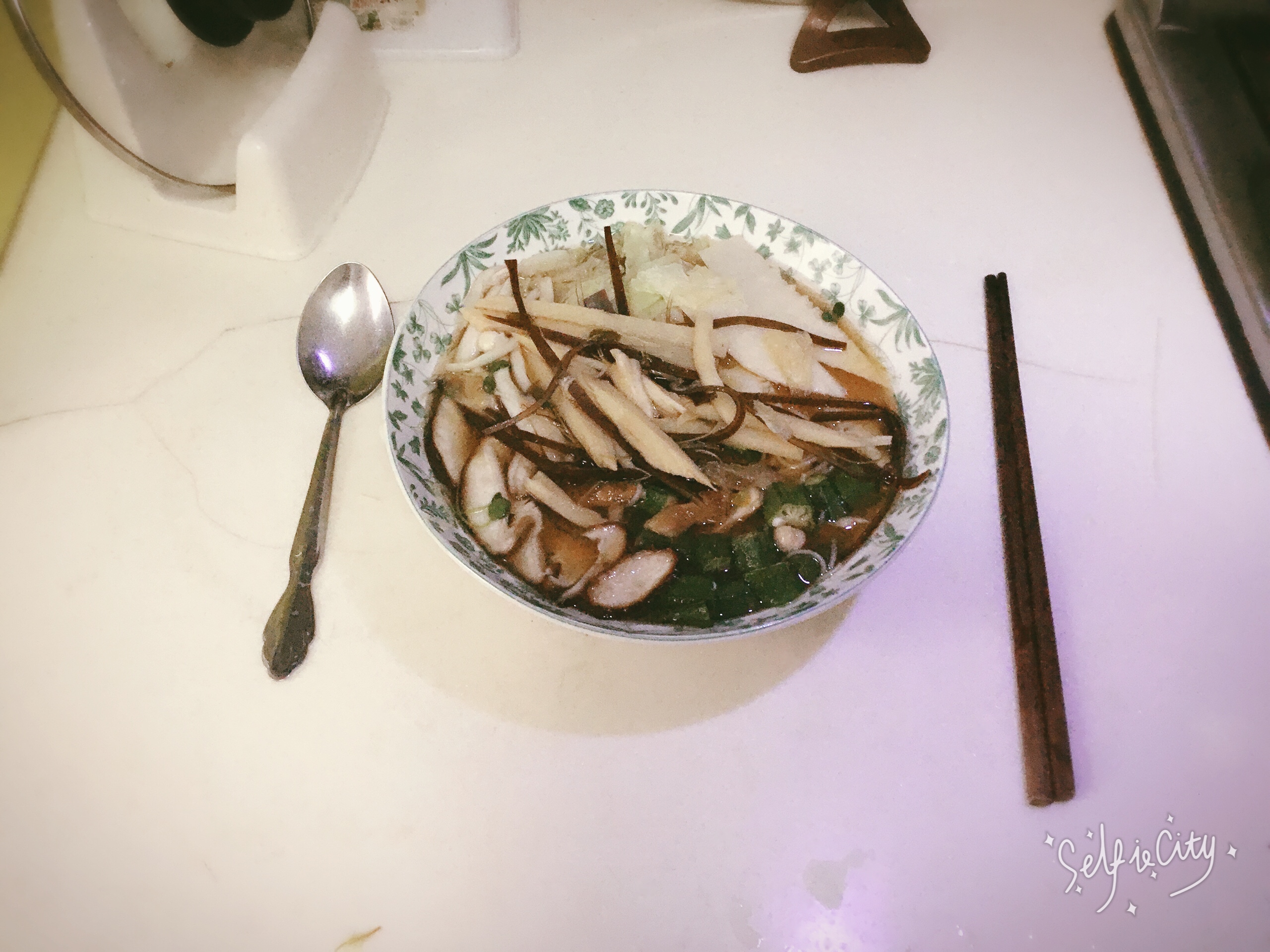 日式菌菇椿苗味增素面的做法 步骤8