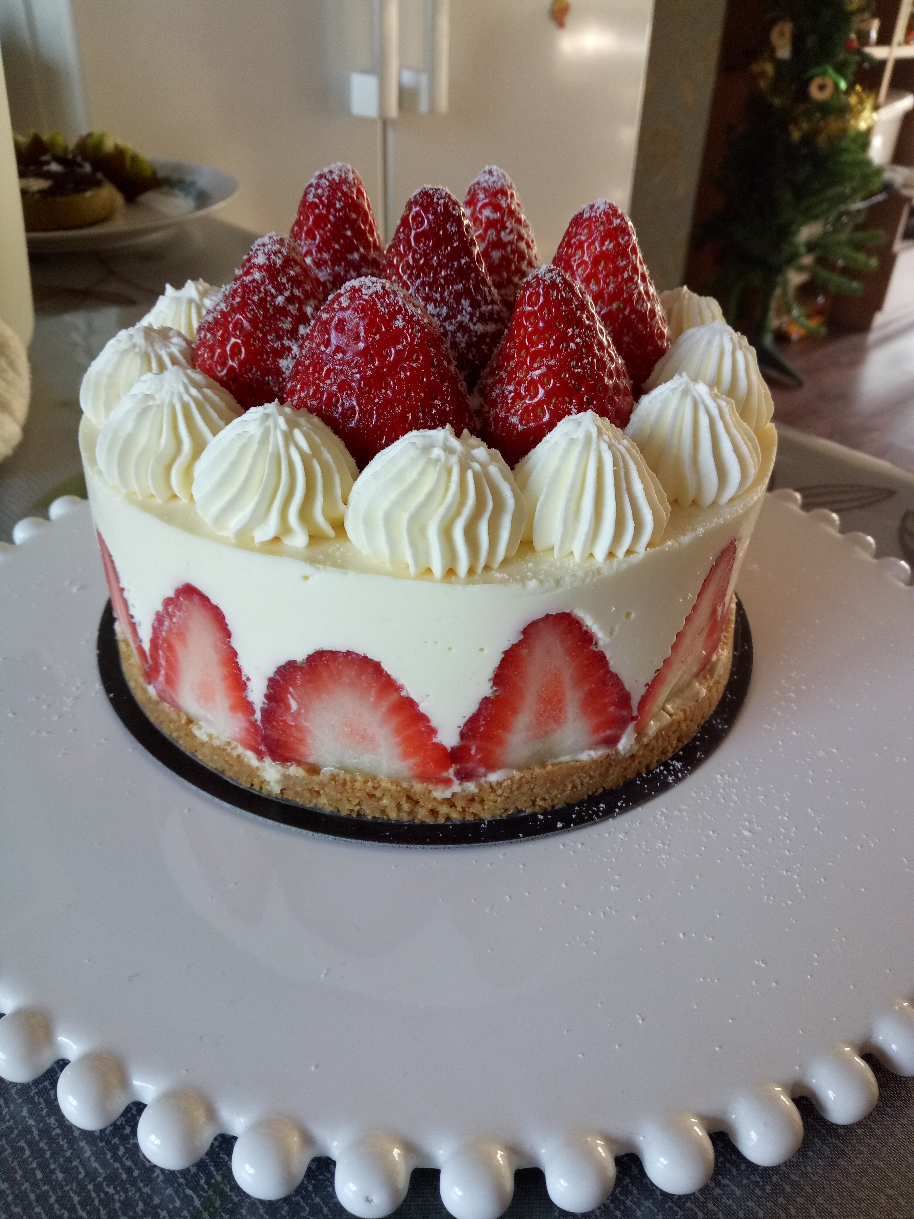 超簡單的草莓芝士蛋糕的做法 步骤13