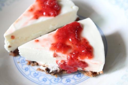 免烤草莓酸奶凍芝士蛋糕的做法 步骤10