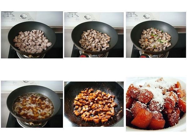 雪花紅燒肉——炎熱夏日裏的一抹清涼的做法 步骤8
