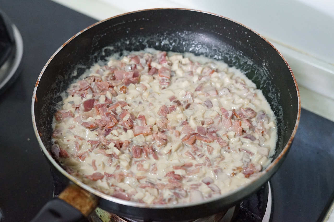 奶油蘑菇培根焗飯的做法 步骤10