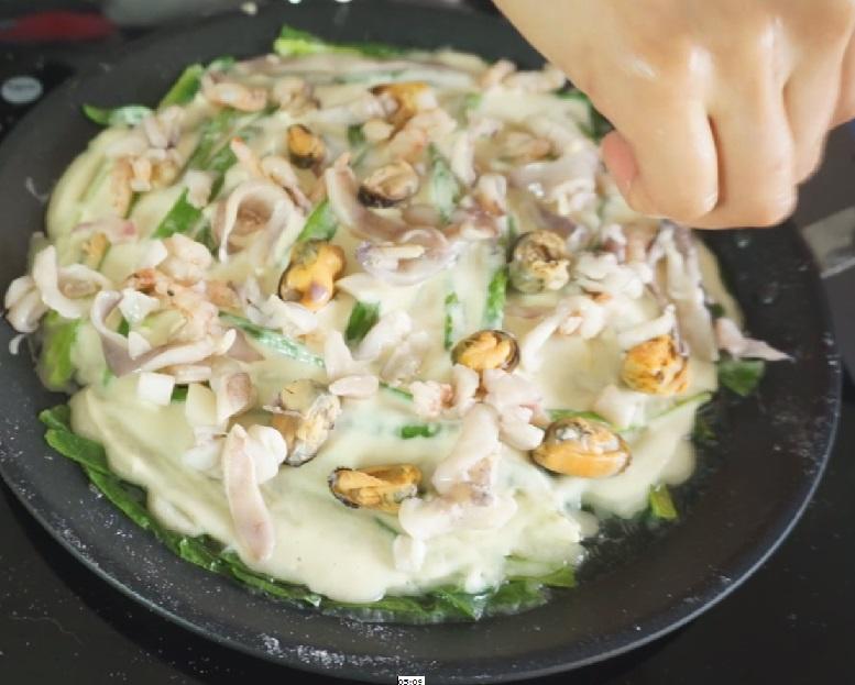 韓式海鮮蔥餅的做法 步骤7