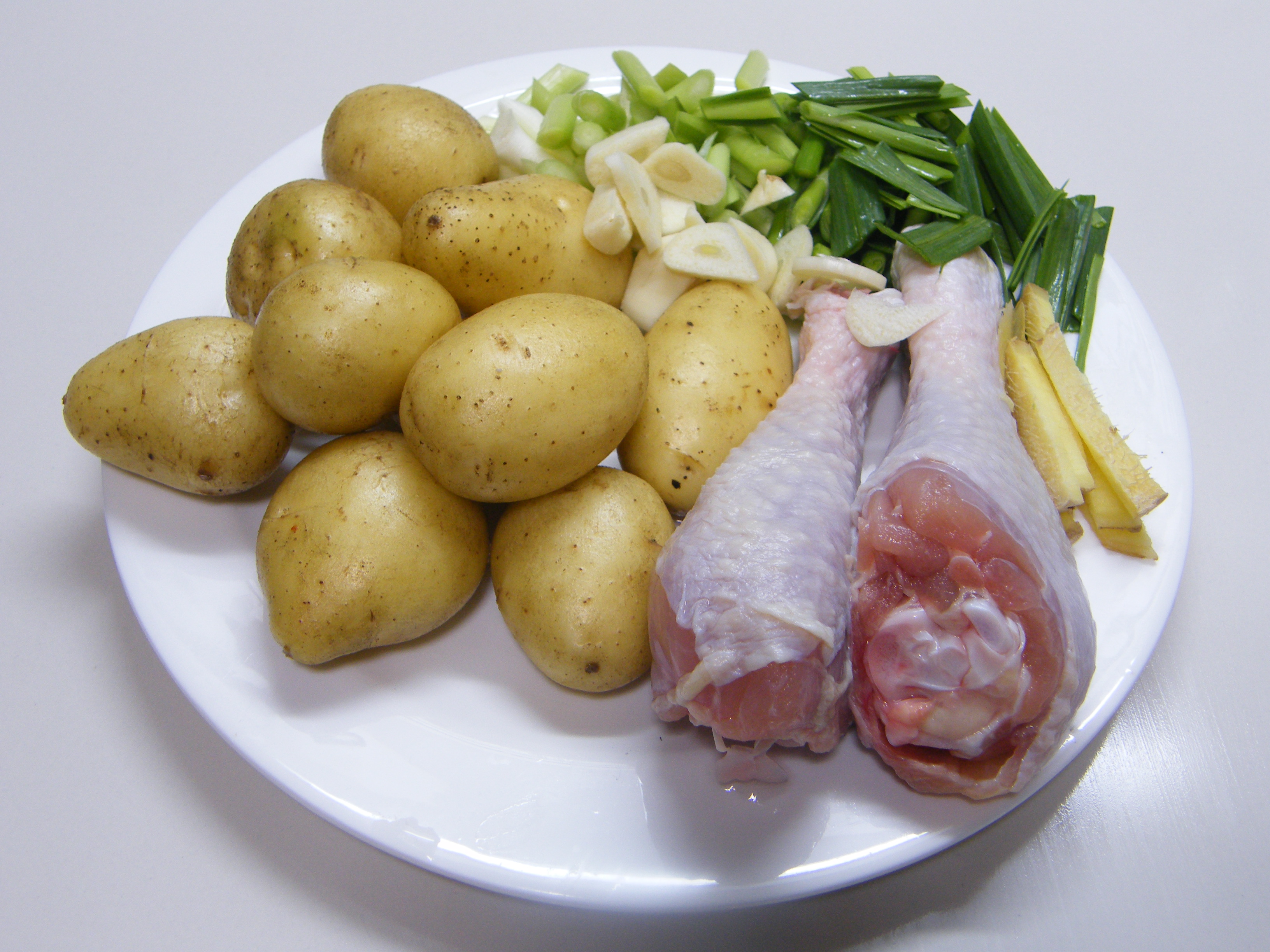 土豆燜雞塊的做法 步骤1