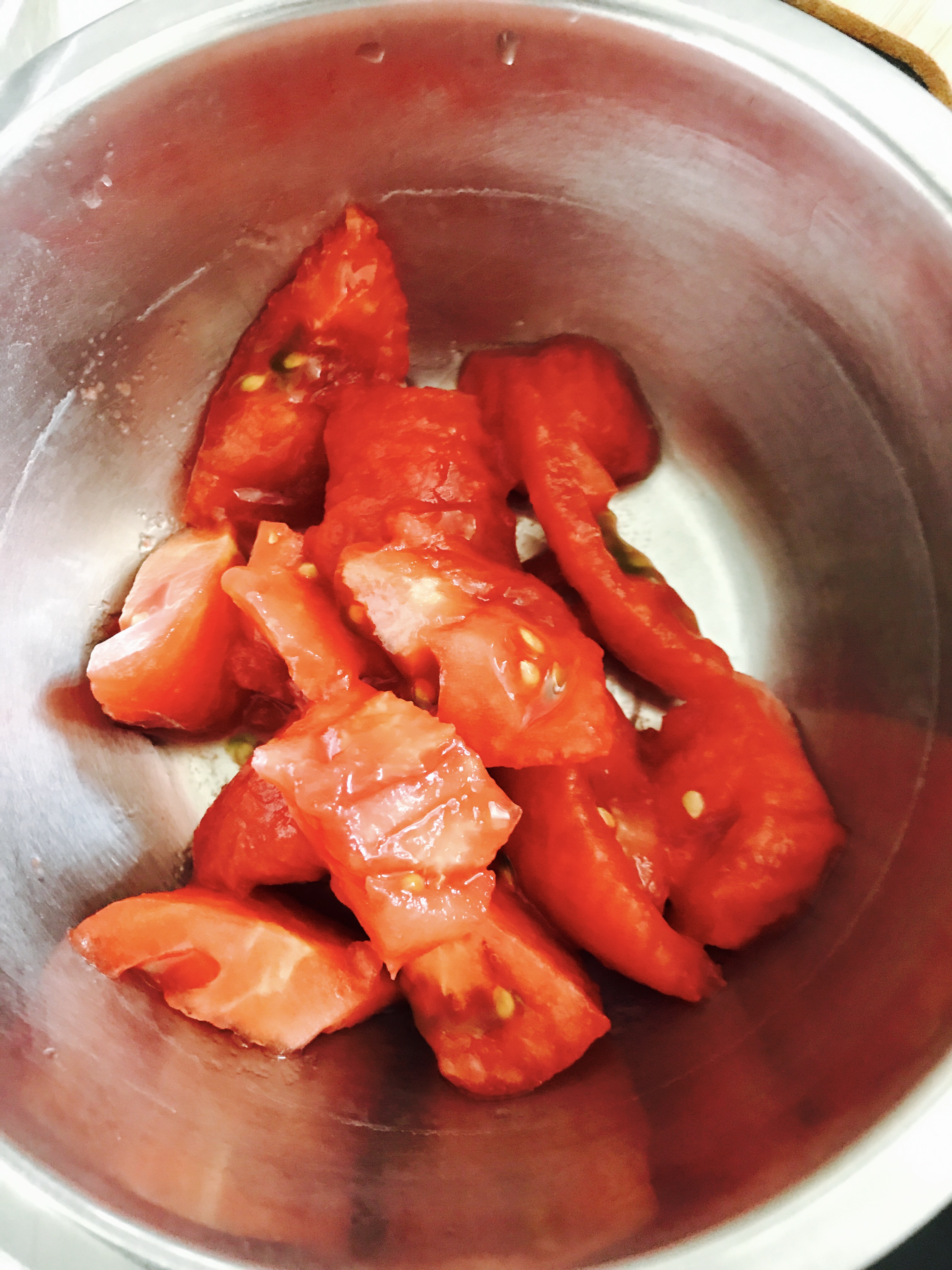 西紅柿豆角素燜面的做法 步骤2