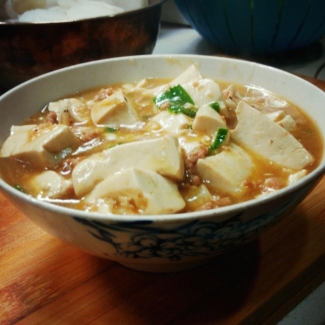肉糜蝦皮燜豆腐的做法 步骤6