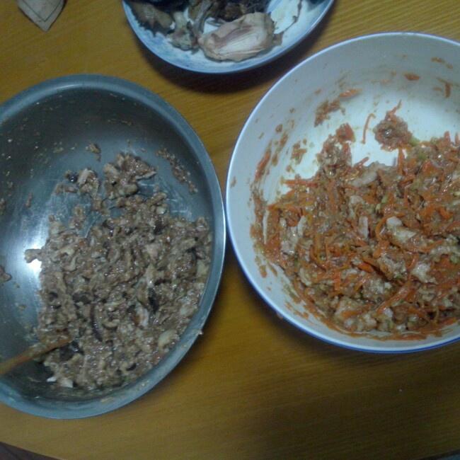豬肉香菇、豬肉胡蘿蔔包子餡（可作餃子餡）的做法 步骤5