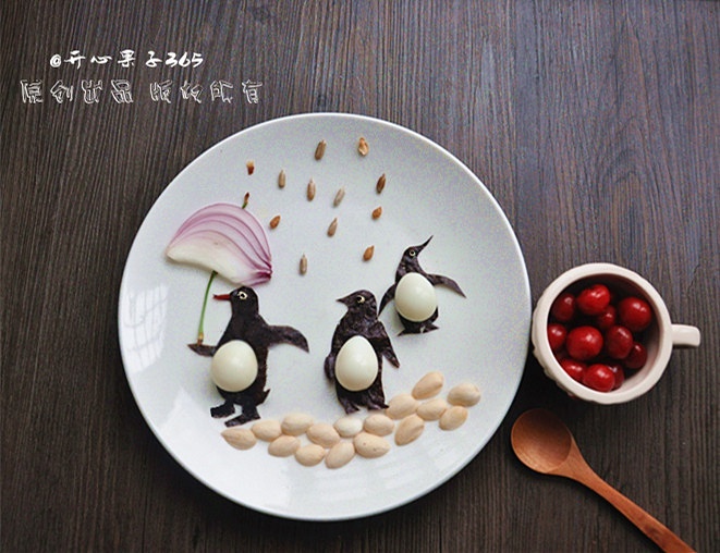 【一起來蛋當重任】蛋的創意擺盤——企鵝找家的做法 步骤4