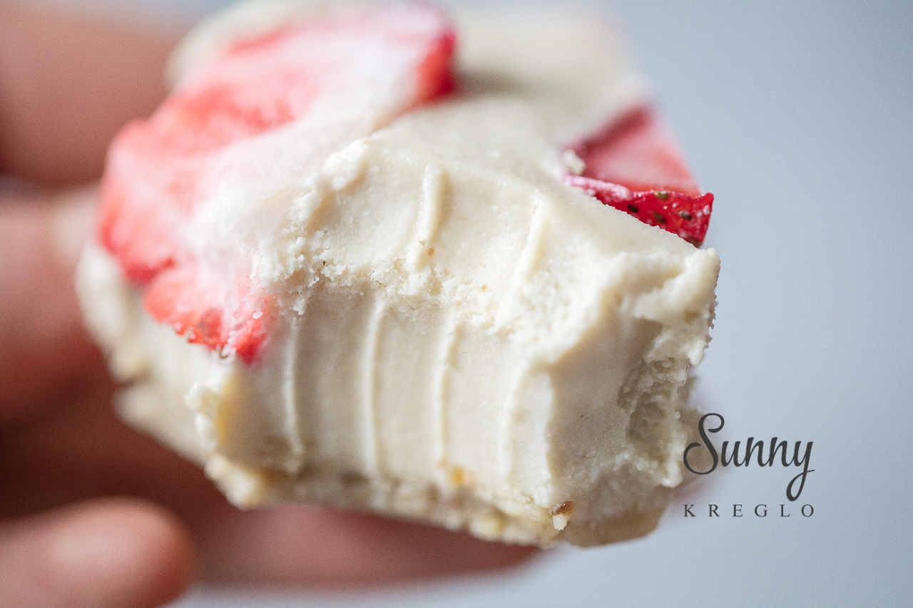 草莓素芝士蛋糕丨健康·零食的做法 步骤10