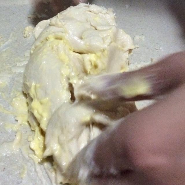 帕帕蘿帝咖啡酥皮面包（家庭版）湯種法的做法 步骤7
