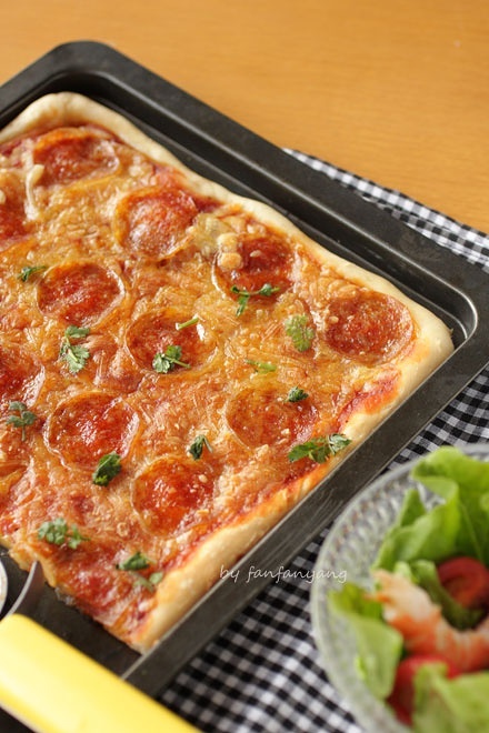 低溫發酵的披薩Popperoni Pizza的做法 步骤5