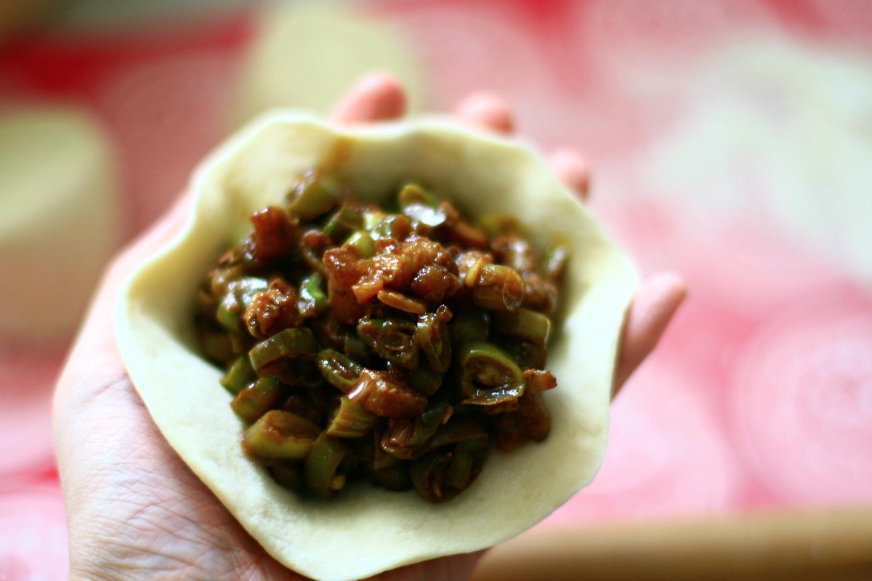 扁豆醬肉柳葉包——大白胖子的做法 步骤10