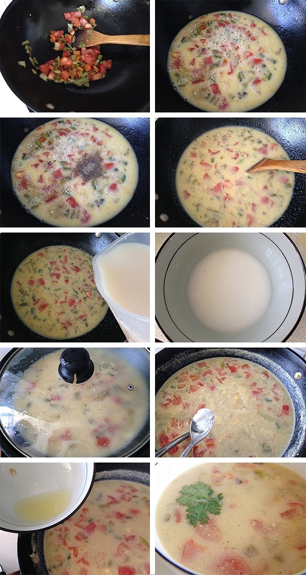 玉米豆漿什蔬濃湯的做法 步骤6