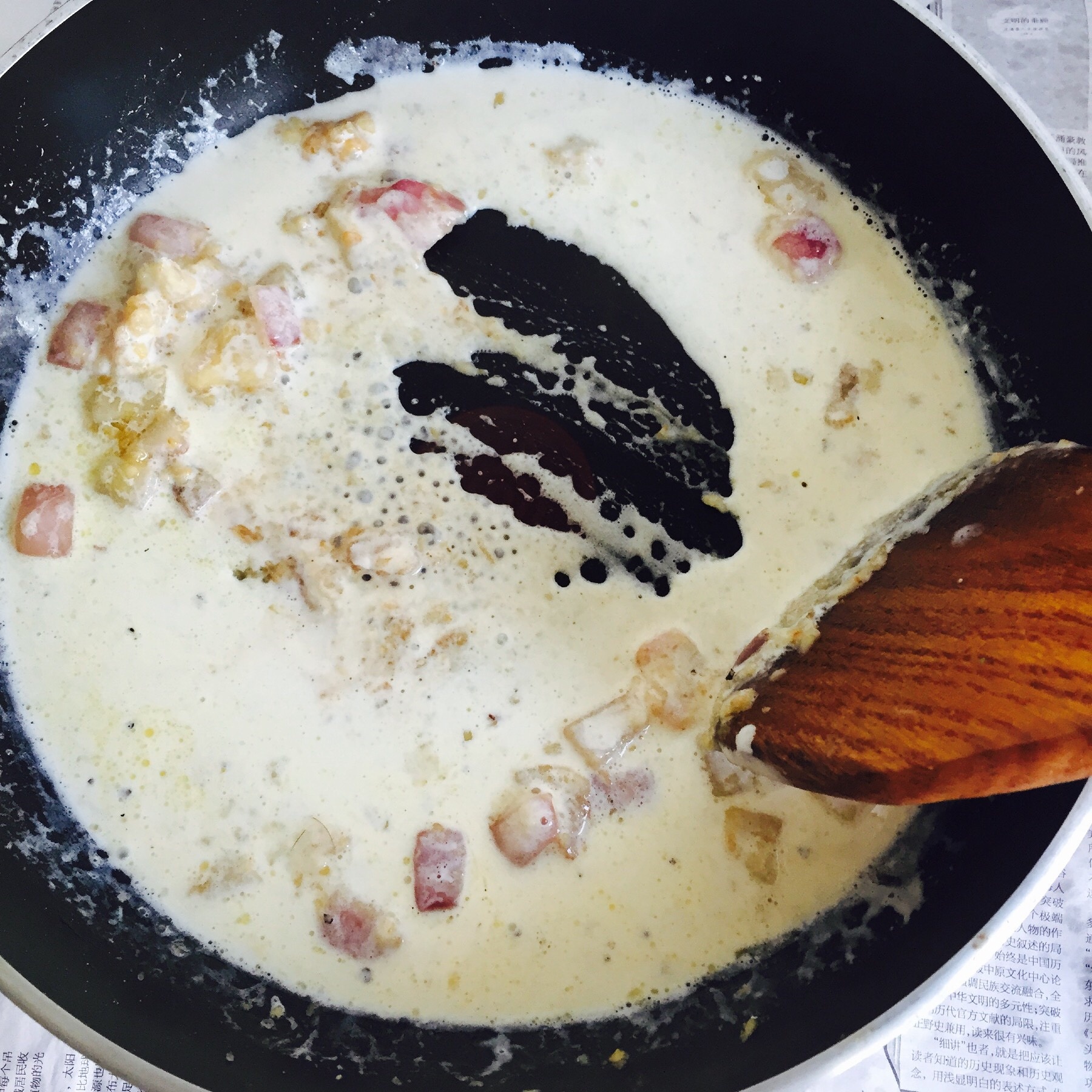 奶油培根焗飯的做法 步骤5