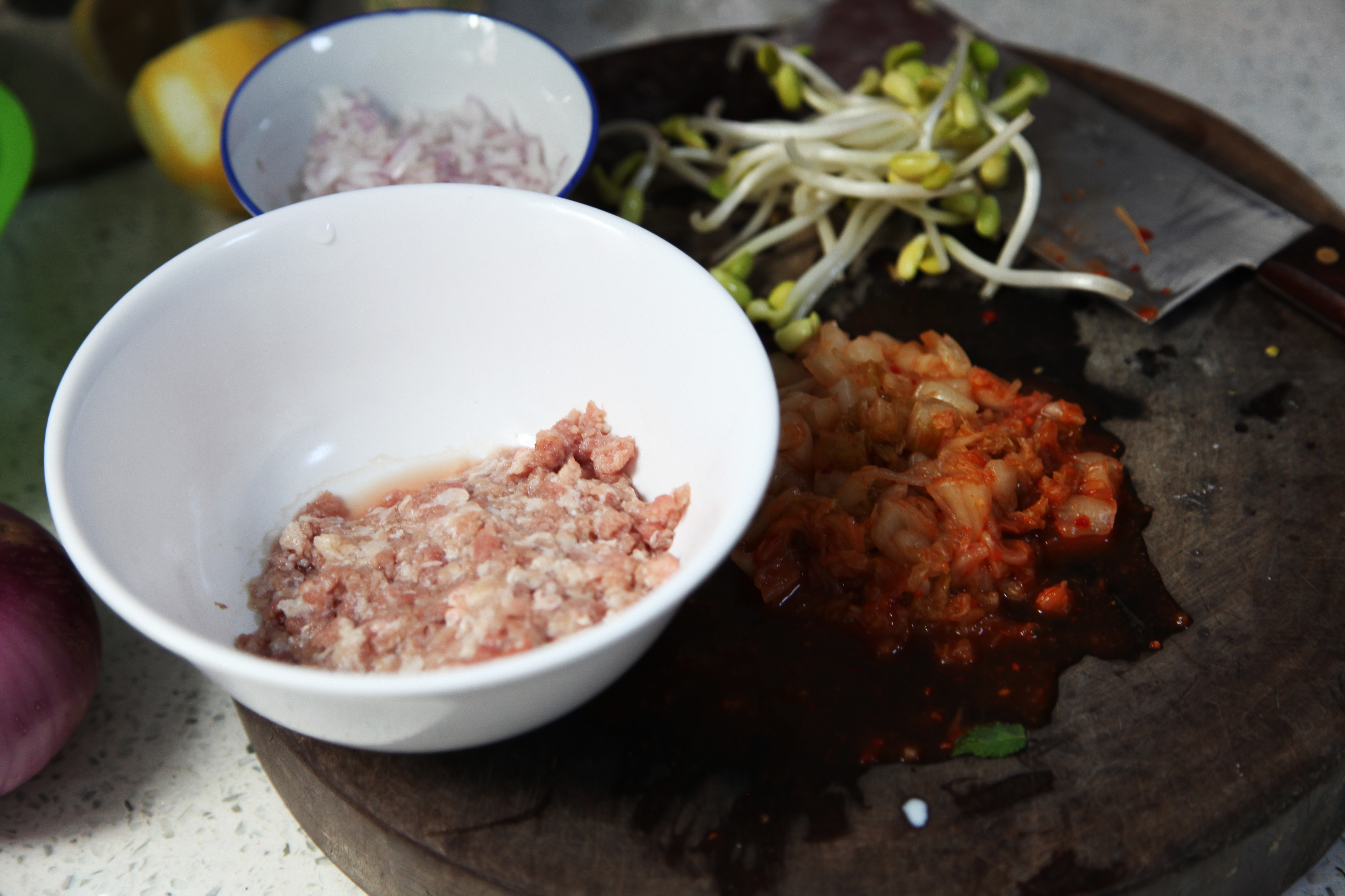 牛肉泡菜芝士焗飯的做法 步骤2