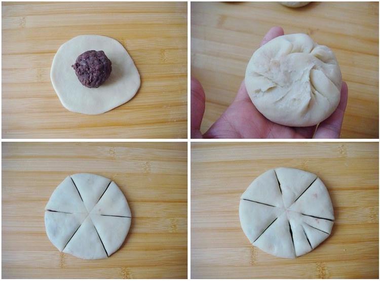 葵花豆沙酥——烤箱裏綻放的花朵的做法 步骤12