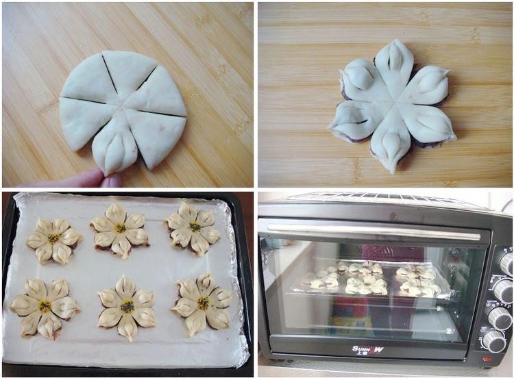 葵花豆沙酥——烤箱裏綻放的花朵的做法 步骤15