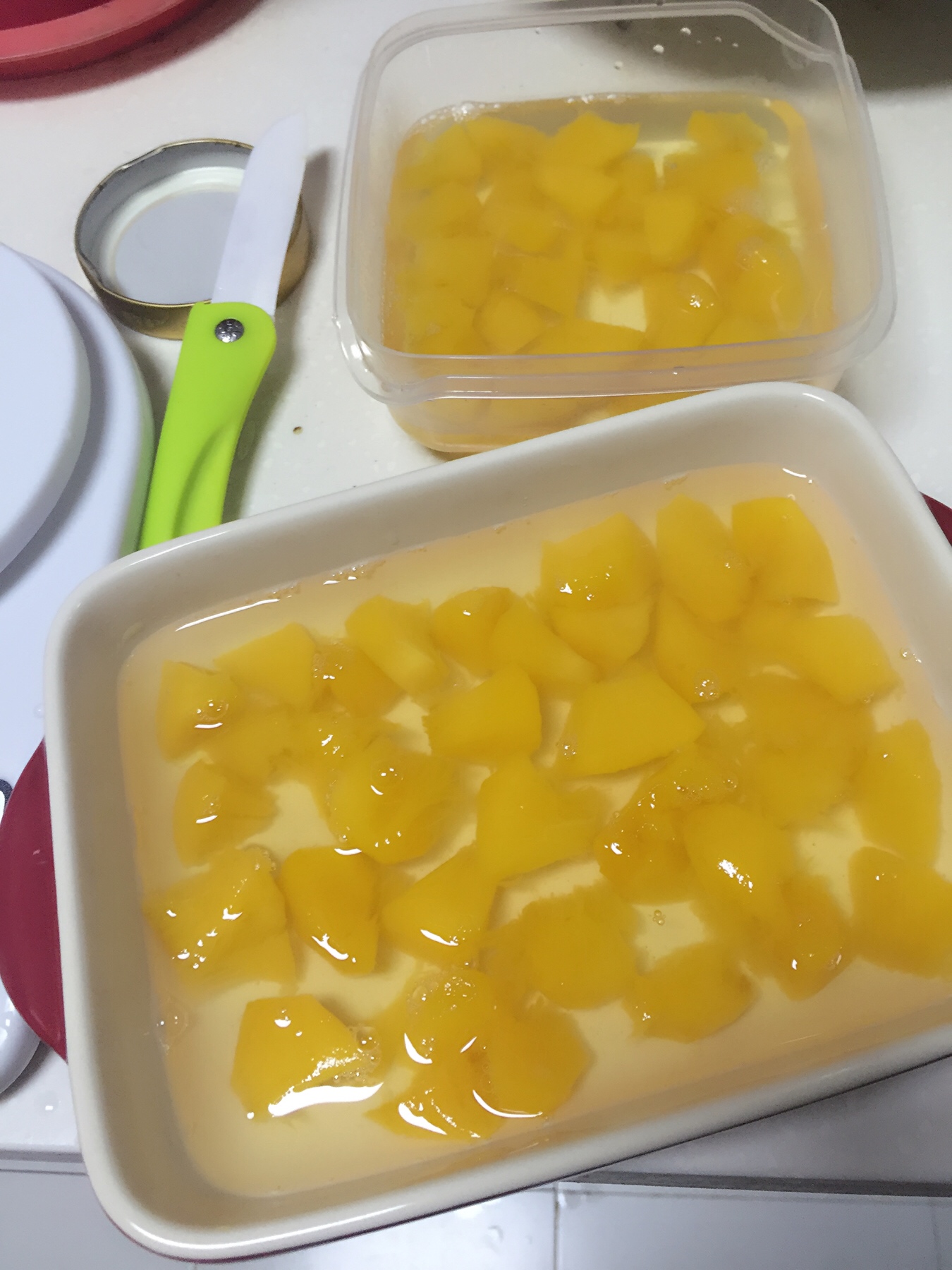 黃桃罐頭+黃桃果凍的做法 步骤5