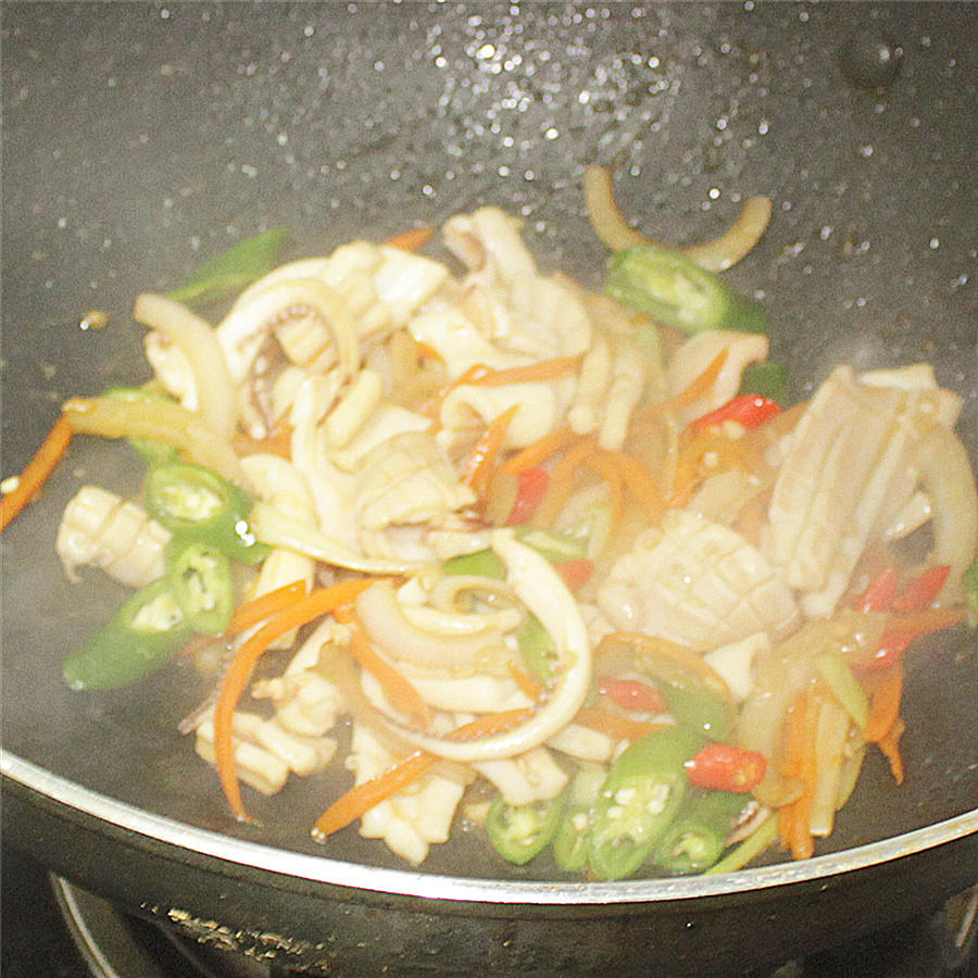 韓式辣炒魷魚的做法 步骤8