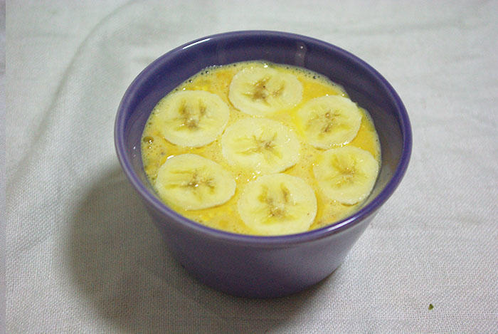 減脂餐：香蕉燕麥烤蛋奶的做法 步骤4