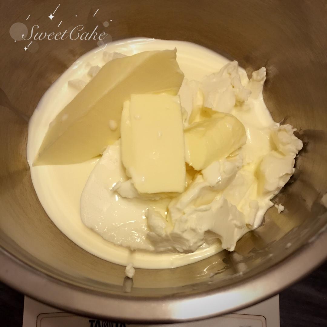 完美輕乳酪芝士蛋糕（不開裂、不回縮、不收腰、入口即融）的做法 步骤1