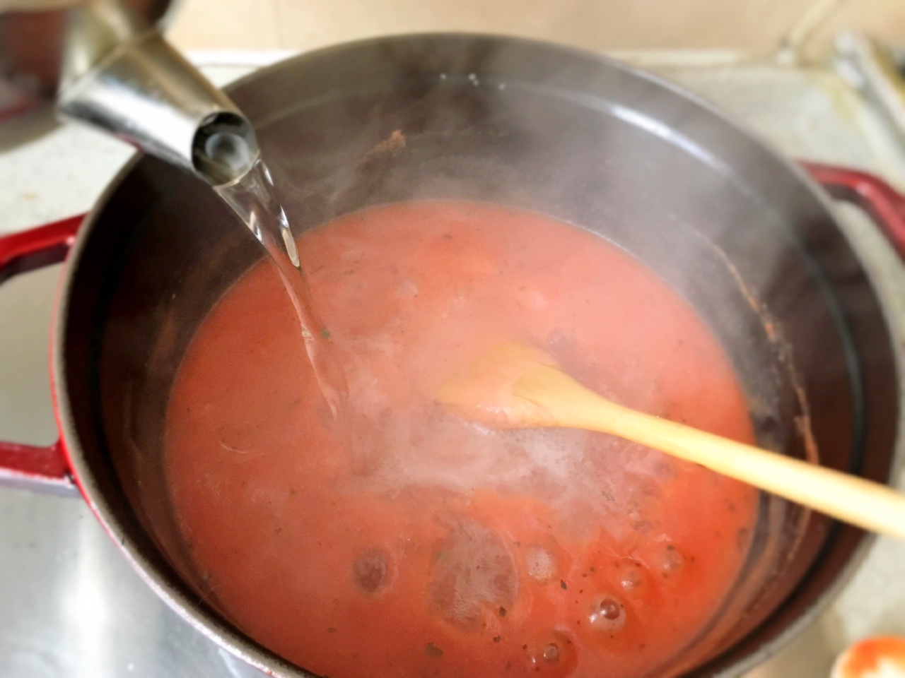 番茄鱈魚濃湯，Staub鑄鐵鍋美食的做法 步骤7